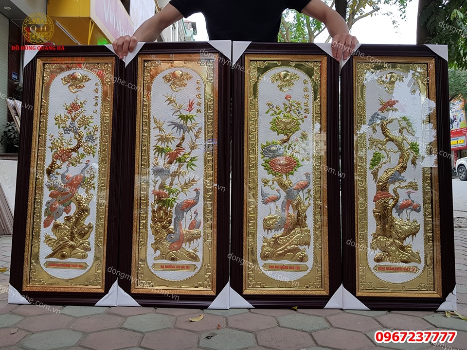 tranh tứ quý đồng