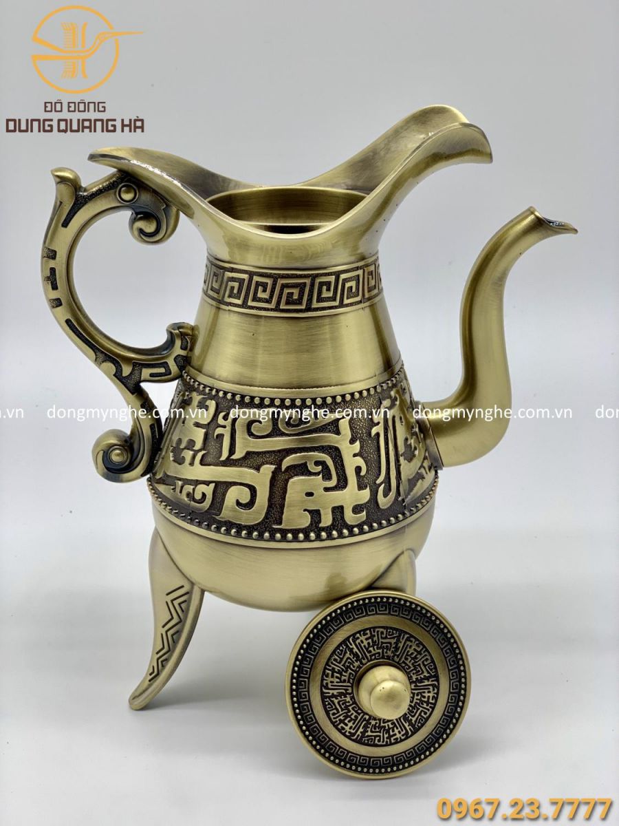 bộ ấm chén bằng đồng  bộ ấm chén bằng đồng