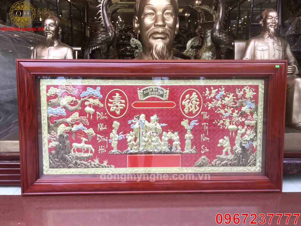 tranh đồng chúc thọ tranh đồng chúc thọ