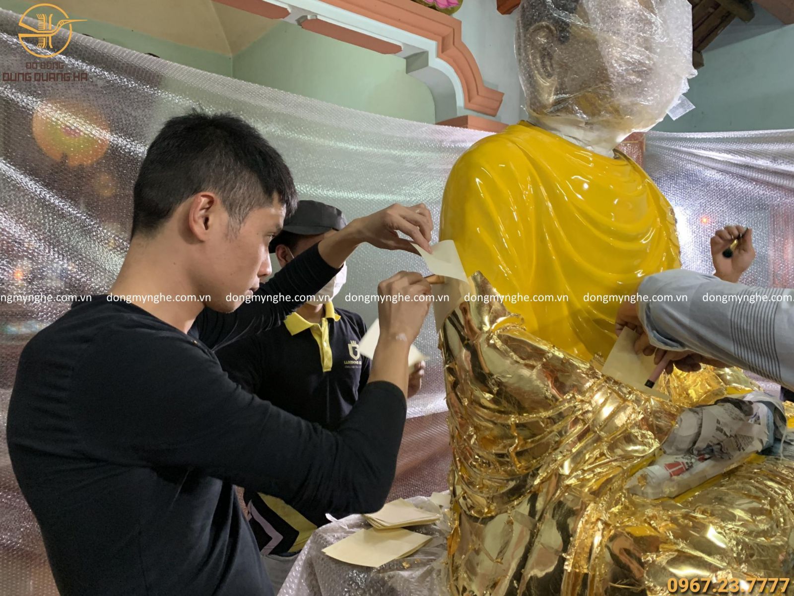 dát vàng tượng phật dát vàng tượng phật