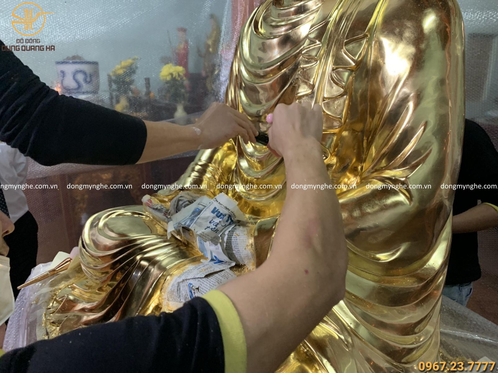 dát vàng tượng phật dát vàng tượng phật