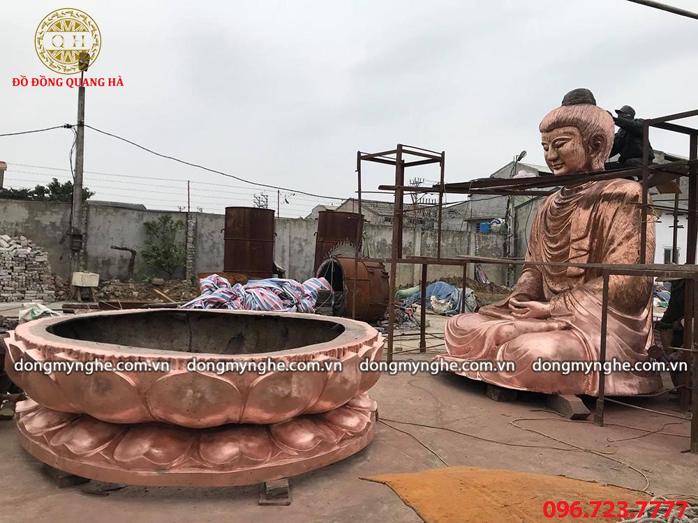 thi công tượng phật 