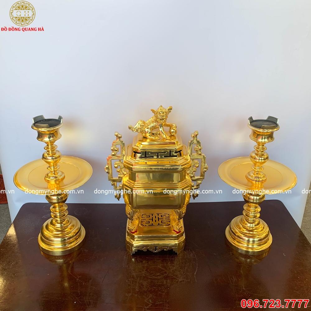 bộ lư đồng vuông kiểu xưa bộ lư đồng vuông kiểu xưa