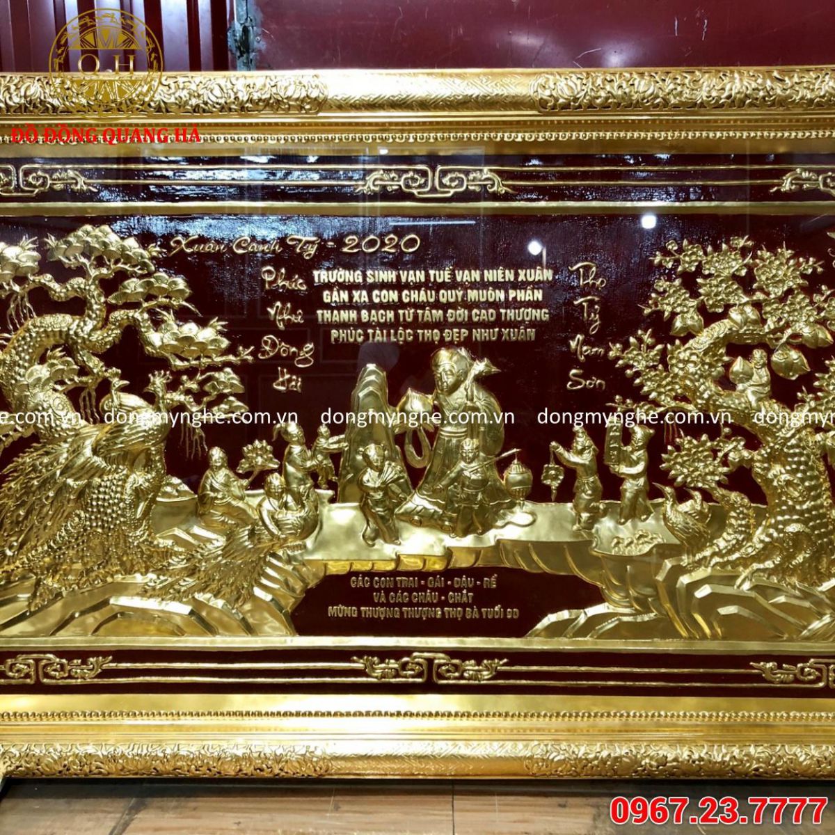 tranh mừng thọ mạ vàng tranh mừng thọ mạ vàng