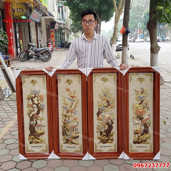 tranh đồng tứ quý 