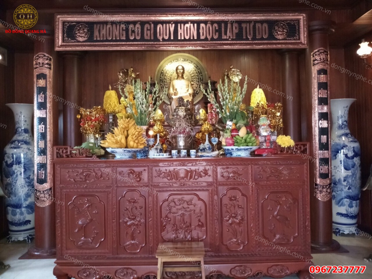 thứ tự đặt bát hương trên bàn thờ 