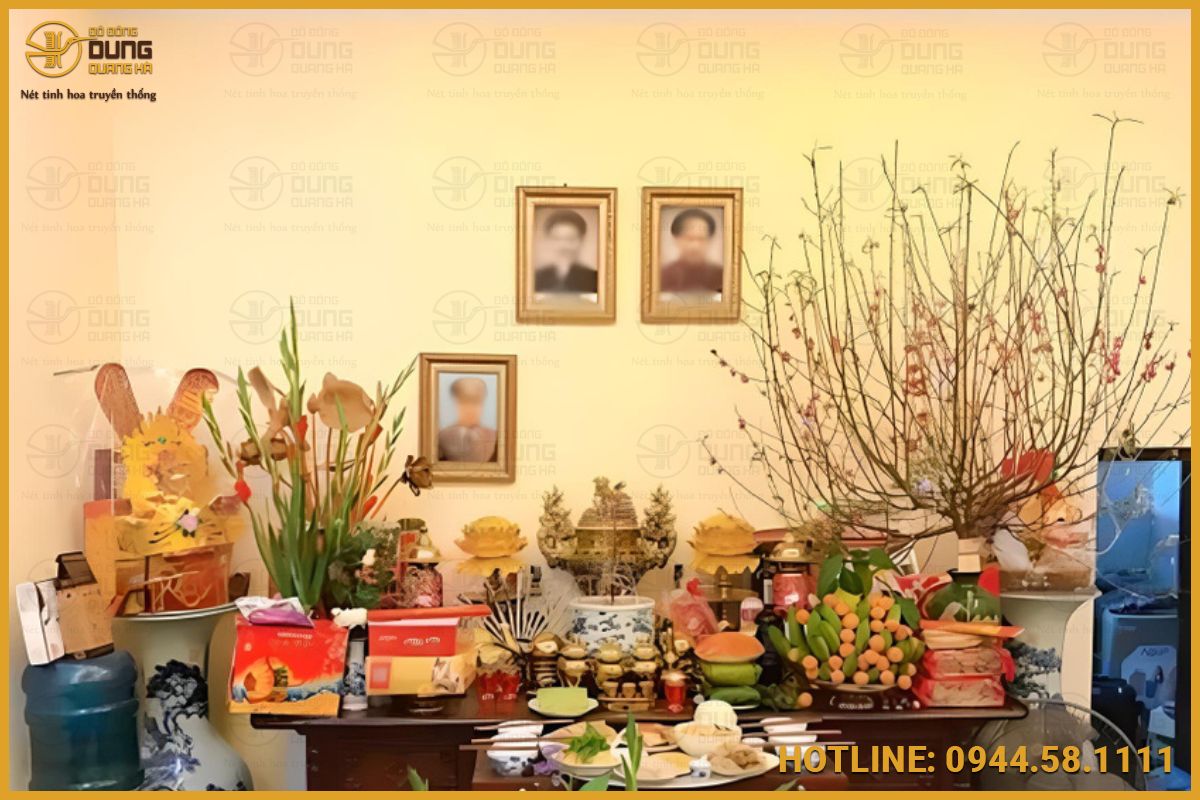 Những lưu ý khi sắp xếp ảnh trên bàn thờ gia tiên