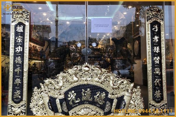 Câu Đối Chữ Hán Tổ Tông Công Đức Thiên Niên Thịnh