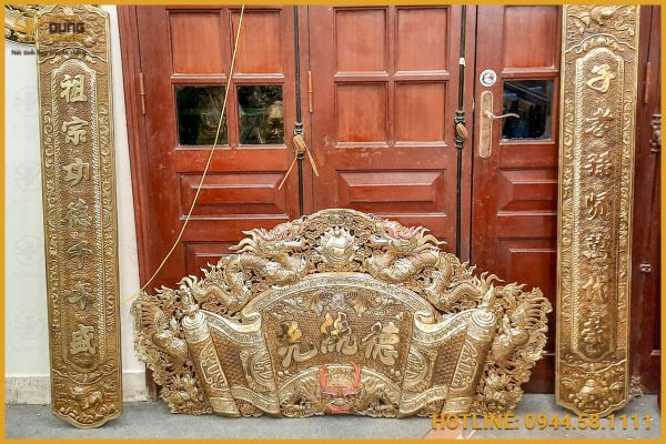 Câu Đối Chữ Hán Tổ Tông Công Đức Thiên Niên Thịnh