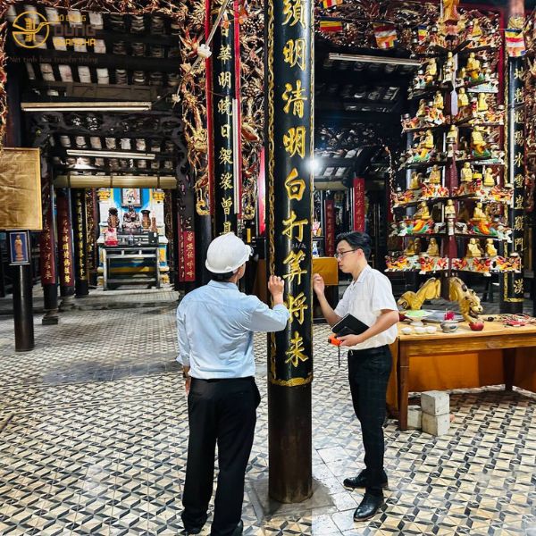 Khảo sát công trình dát vàng tại chùa Giác Viên - TP. HCM