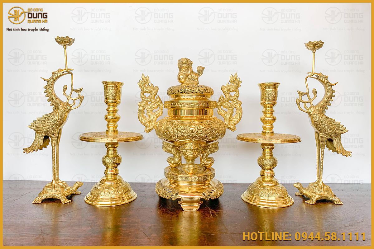 Những thông tin cơ bản về bộ đồ thờ cúng bằng đồng Đài Loan