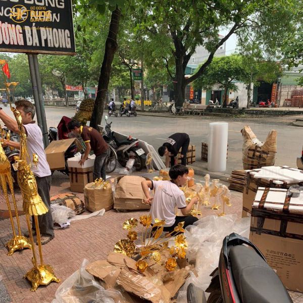 Đồ đồng Dung Quang Hà đóng gói đồ thờ mạ vàng đi Long An