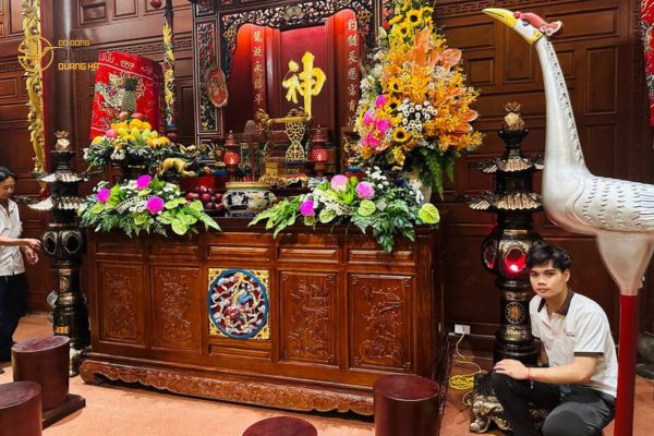 Chi nhánh Sài Gòn giao đôi đèn 2m tại đình An Khánh - Quận 2 