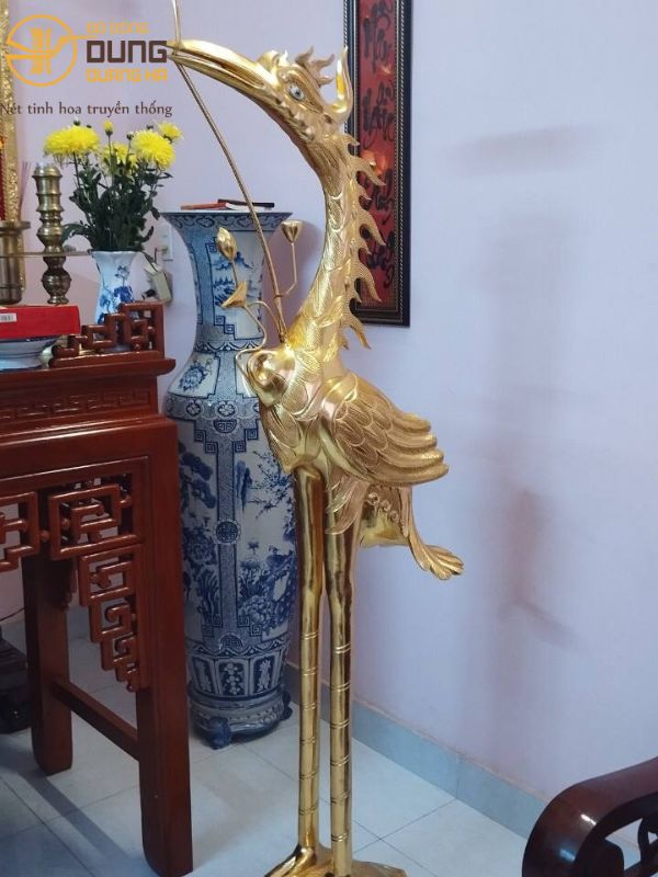 Đồ đồng Dung Quang Hà bàn giao đôi hạc 1m7 tại Đồng Nai
