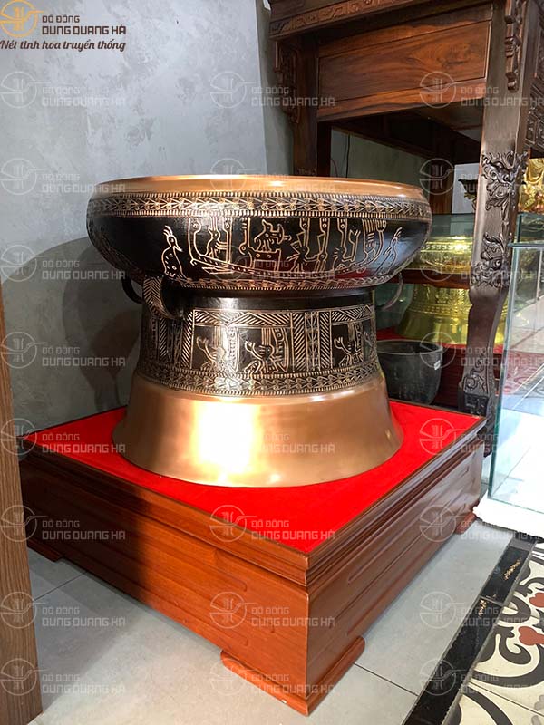 Giao và lắp đặt quả trống 60cm đồng đỏ cho khách hàng thủ đức Thành Phố Hồ Chí Minh
