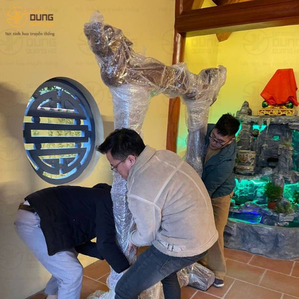 Giao và lắp đặt chuông 65kg tại điện ở Đông Triều - Quảng Ninh