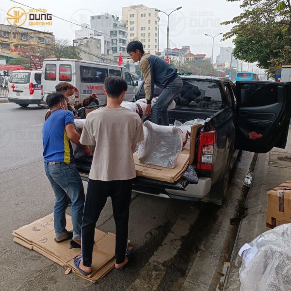 Giao đồ thờ ngũ sắc 70cm, tượng phật, đôi hạc đồng đỏ 1m72,.. & lắp đặt cuốn thư câu đối đồng đỏ 8zem cho anh Bảo tại Bắc Giang