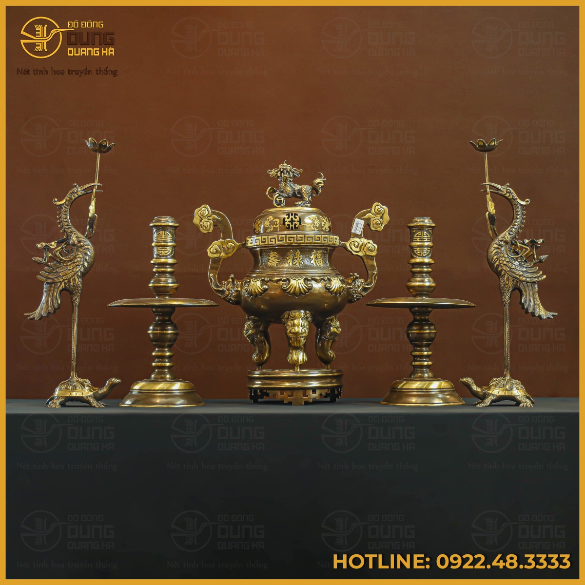 Bộ đỉnh đồng ngũ sự bằng đồng hai công nghệ