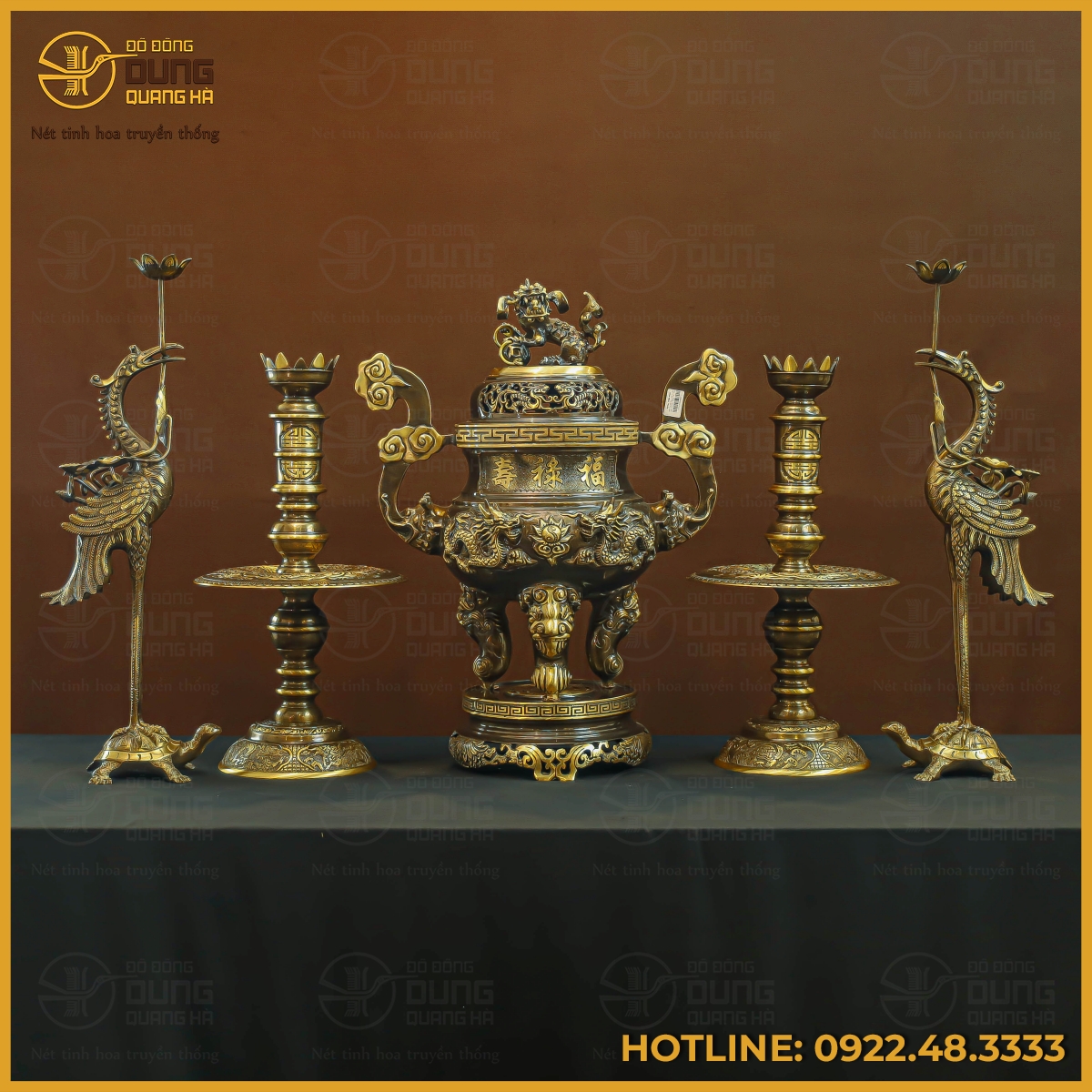 Bộ đỉnh đồng ngũ sự bằng đồng hai công nghệ