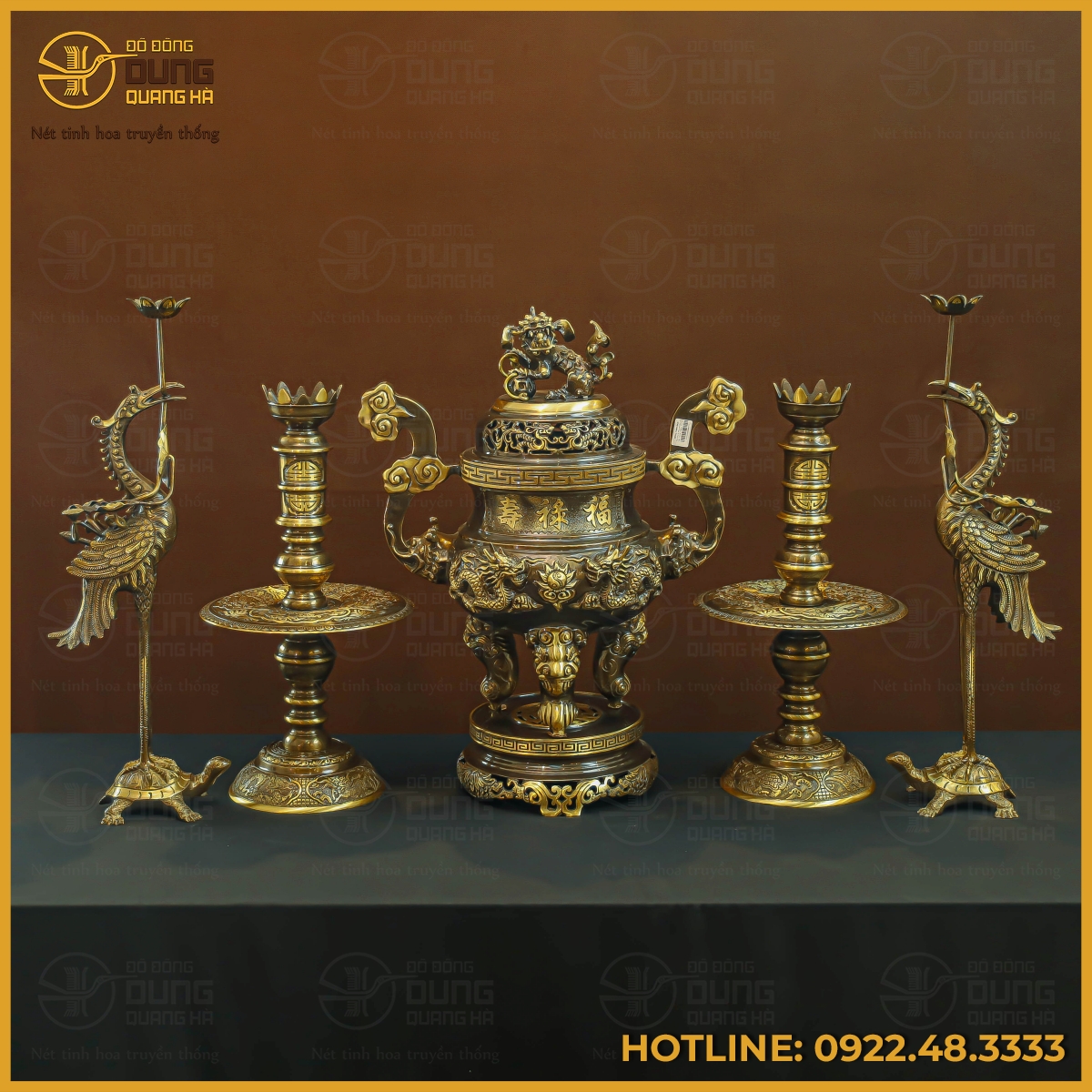 Bộ đỉnh đồng ngũ sự bằng đồng hai công nghệ