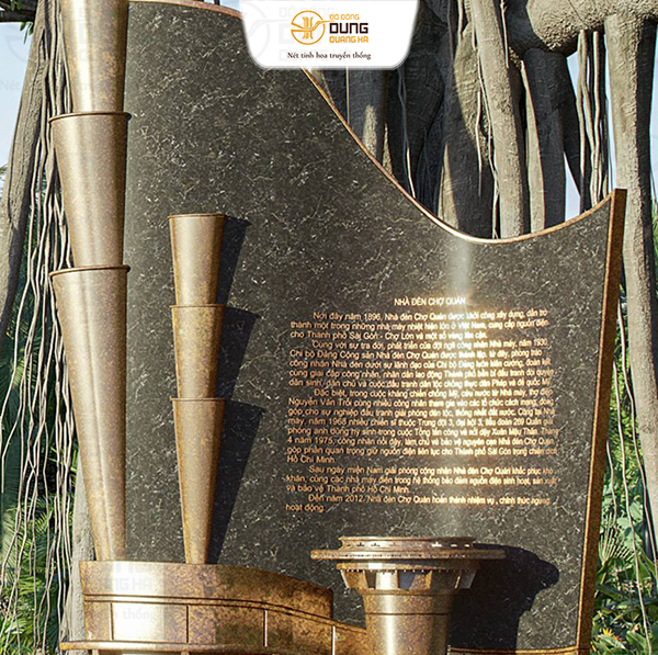 Lắp đặt Bia tưởng niệm 3m6 x 3m nhà đèn công ty Cổ Phần LANDSAIGON