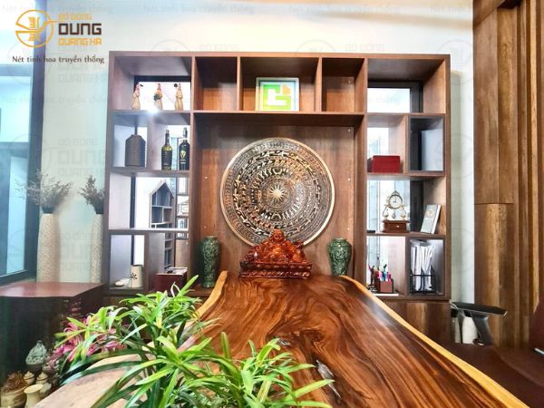 Bàn giao & lắp đặt mặt trống đồng đỏ 90cm cho khách Từ Liêm - Hà Nội!