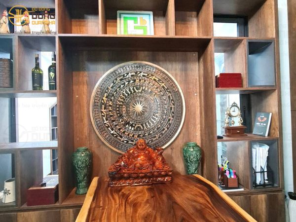 Bàn giao & lắp đặt mặt trống đồng đỏ 90cm cho khách Từ Liêm - Hà Nội!