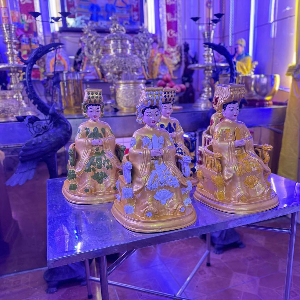 Đồ Đồng Dung Quang Hà Bàn Giao Bộ Tượng Ngũ Hành Nương Nương (Cao 50cm) Tại TP. Hồ Chí Minh