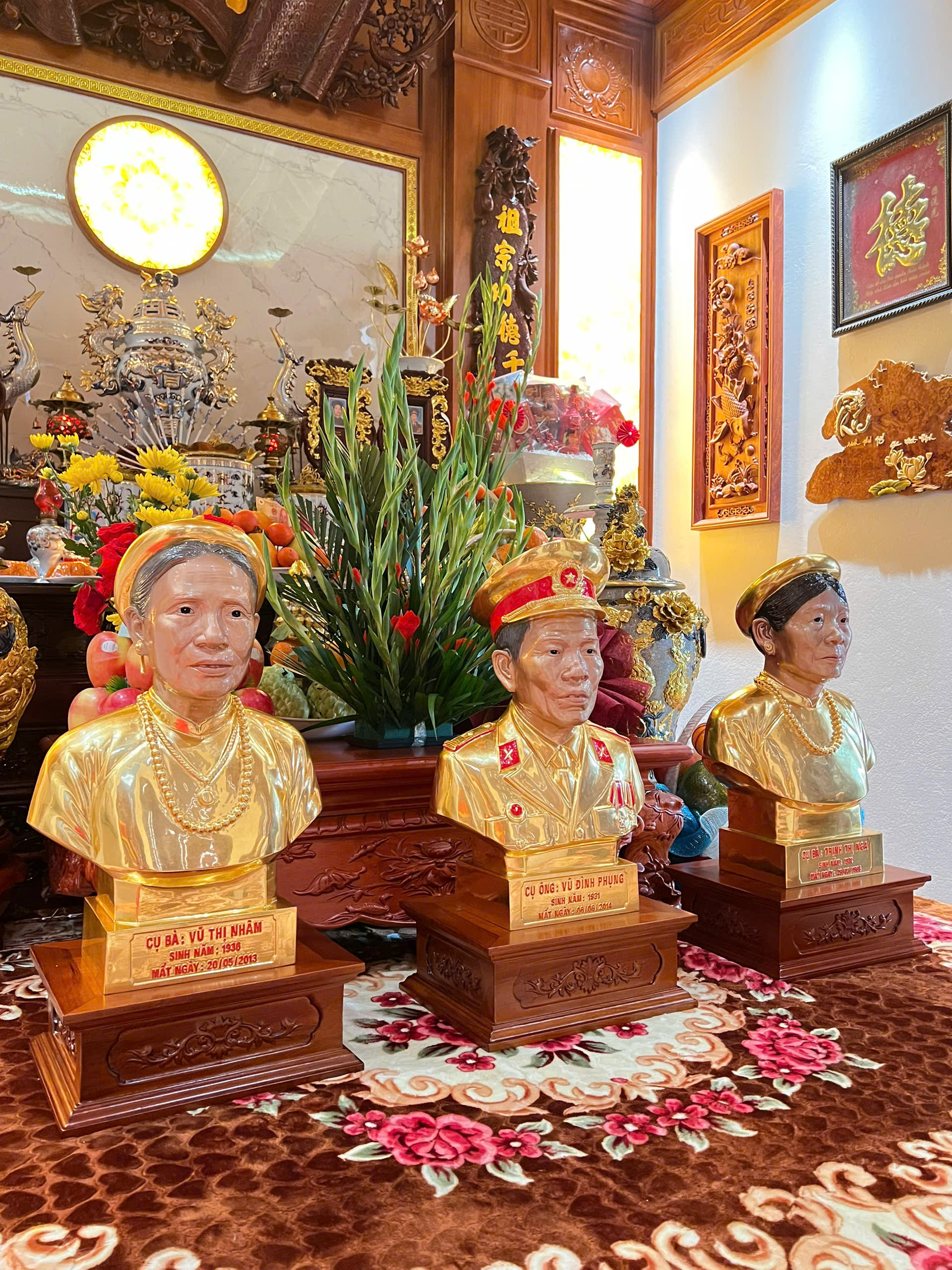 Hoàn thiện và bàn giao tượng truyền thần cao 48cm tại Hưng Yên
