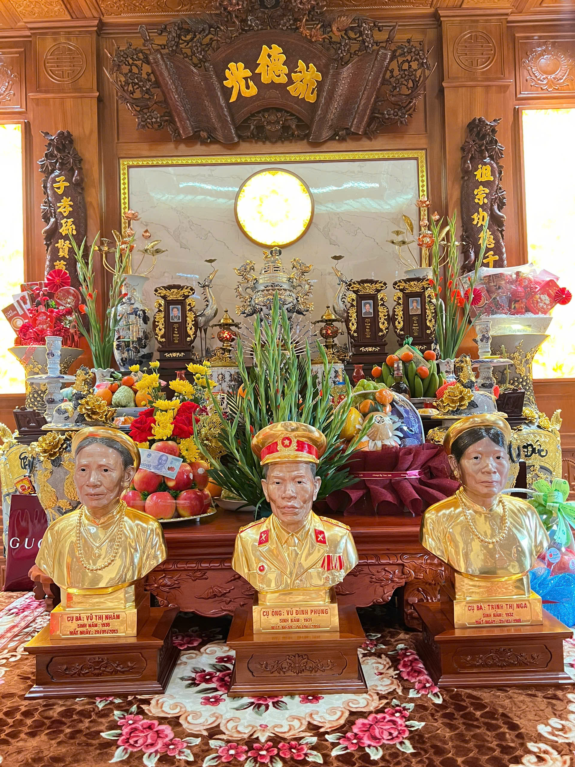 Hoàn thiện và bàn giao tượng truyền thần cao 48cm tại Hưng Yên