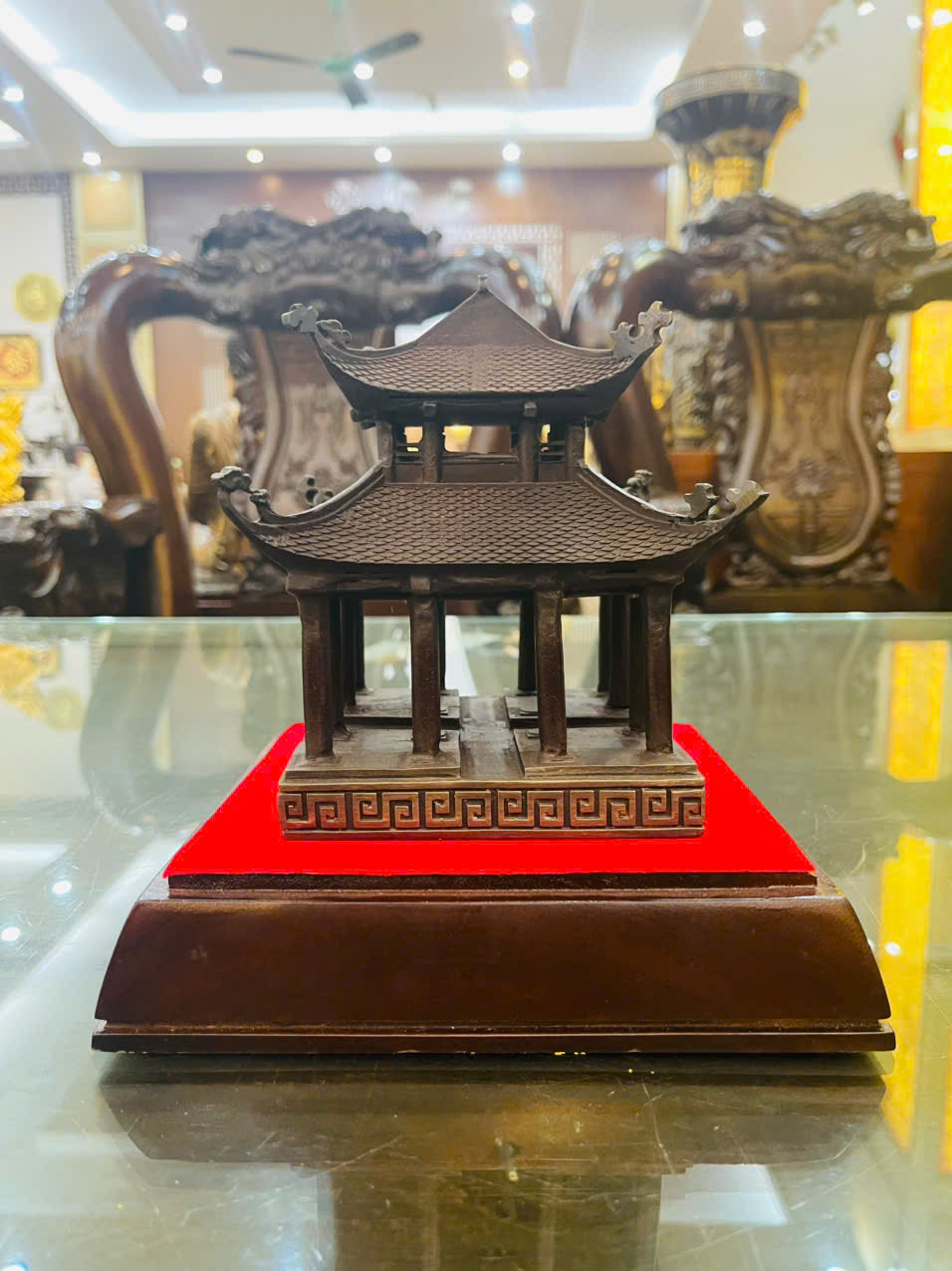 Hoàn thiện và bàn giao mô hình Tràng An - Ninh Bình đồng đỏ làm màu giả cổ