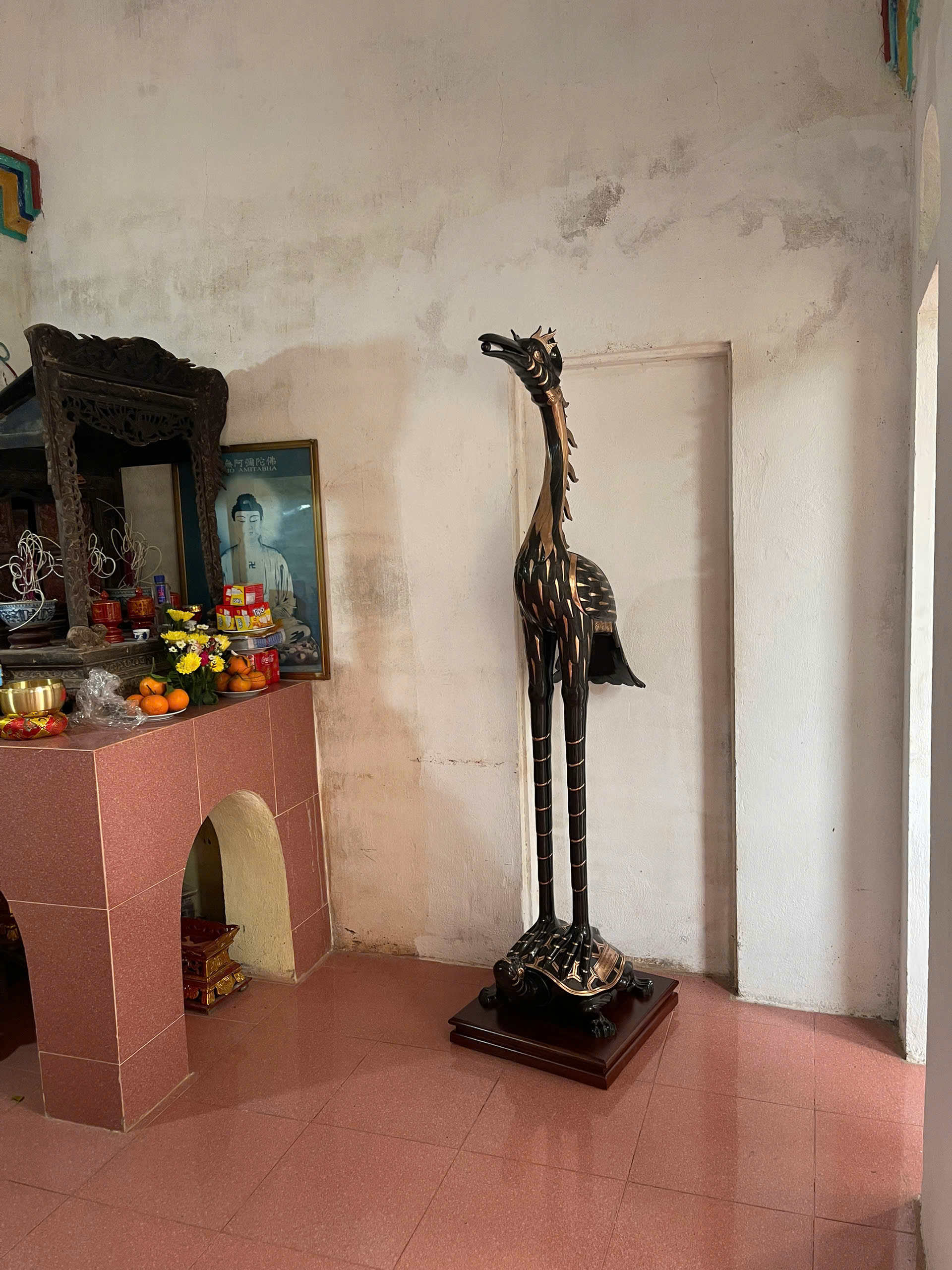 Hoàn thiện và bàn giao đôi hạc 1m97 đồng đỏ phớt nỉ tại Kim Sơn Ninh Bình