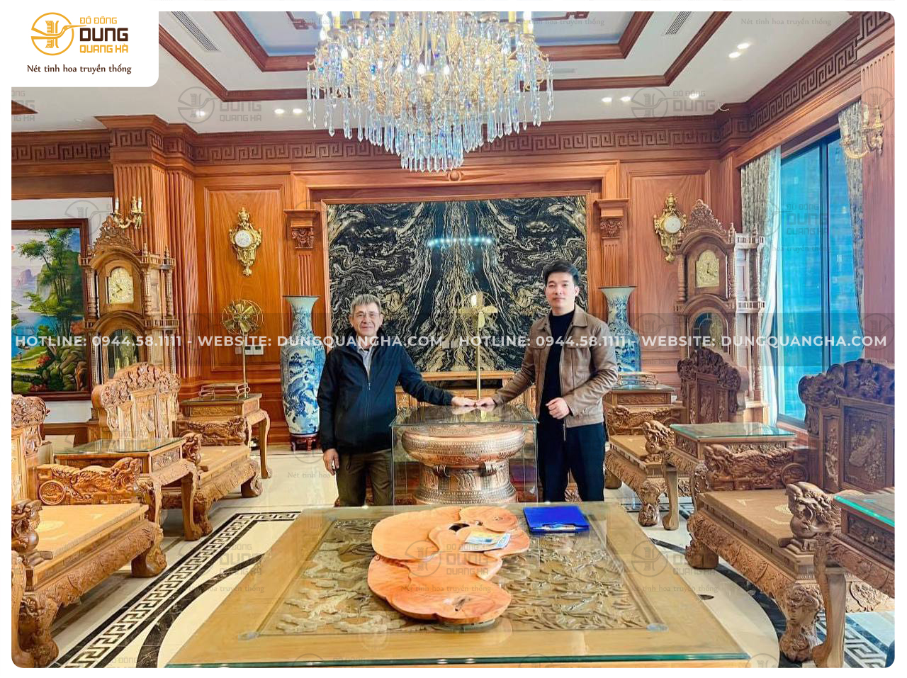 Lắp đặt quả trống 60 vân chìm cho khách tại Hà Nội