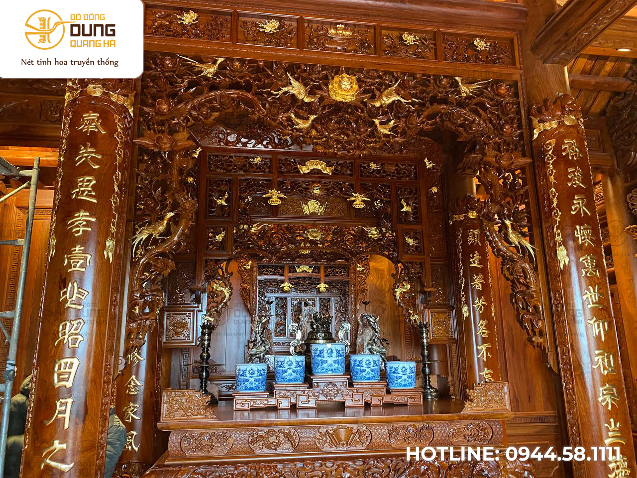 Đồ đồng Dung Quang Hà bàn giao ngũ sự ngũ sắc cho khách hàng tại Gia Lâm