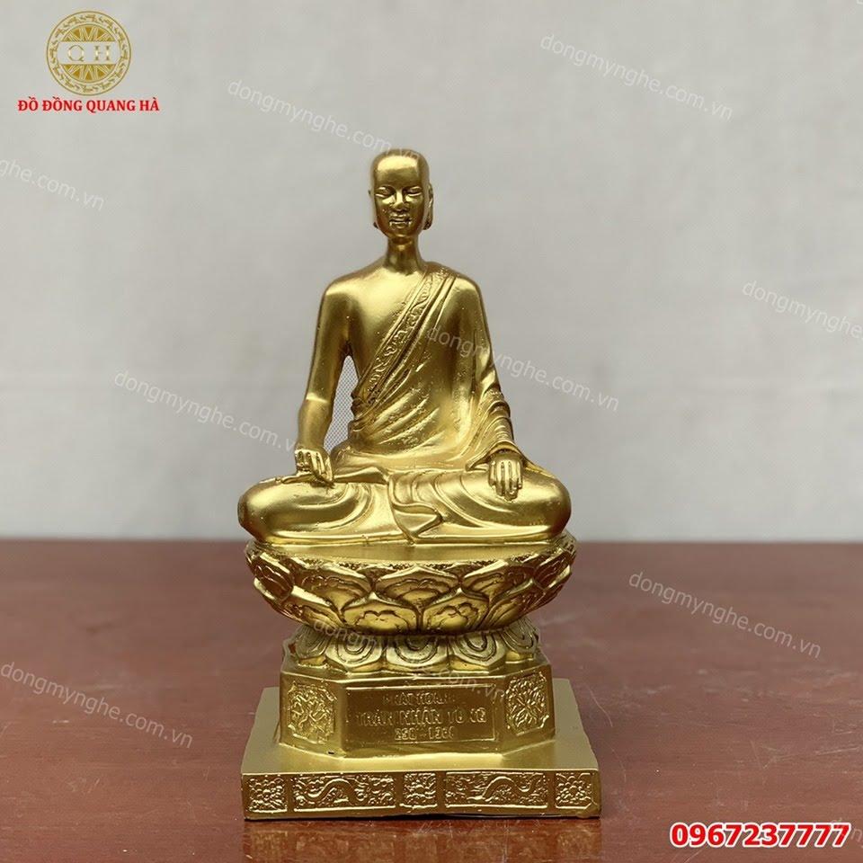 Tượng Phật hoàng Trần Nhân Tông bằng đồng vàng