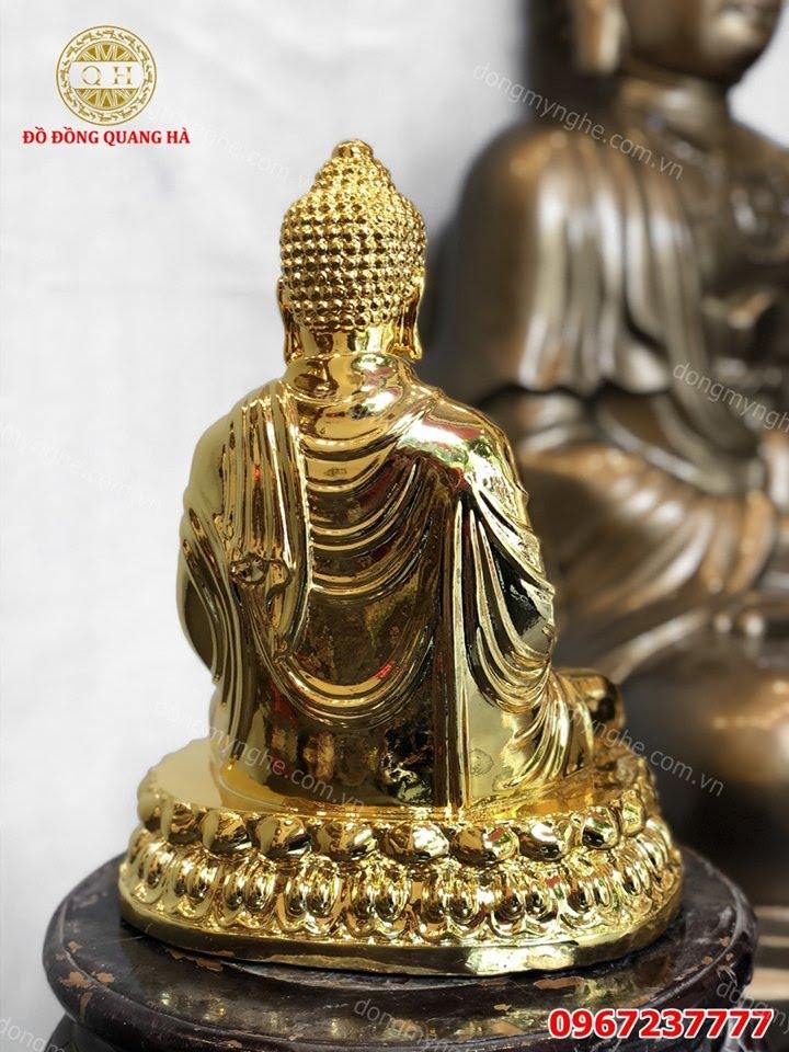 Tượng Phật Thích Ca bằng đồng mạ vàng 24k