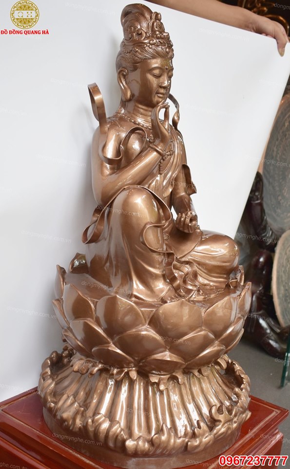 Tượng Phật đẹp phong cách Thái Lan bằng đồng đỏ tinh xảo