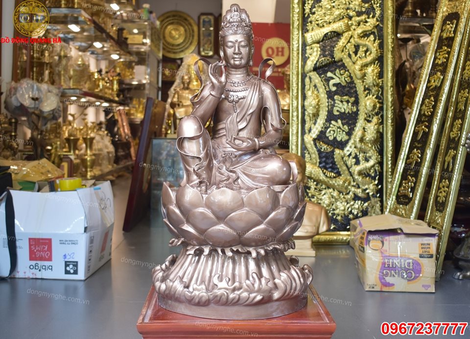 Tượng Phật đẹp phong cách Thái Lan bằng đồng đỏ tinh xảo