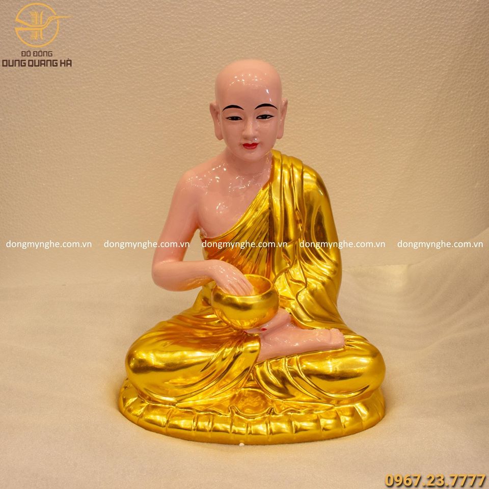 Tượng Phật Sivali dát vàng 9999 cao cấp đẹp tôn nghiêm
