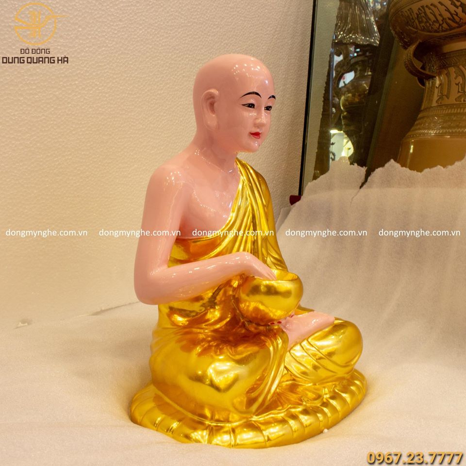 Tượng Phật Sivali dát vàng 9999 cao cấp đẹp tôn nghiêm