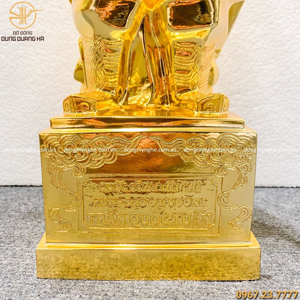 Tượng Đức Thánh Trần Hưng Đạo bằng đồng mạ vàng 24k