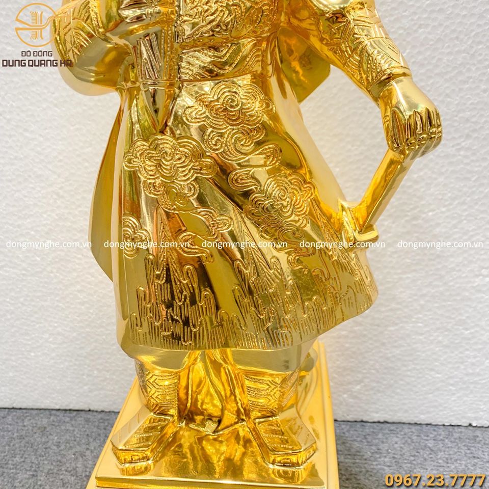 Tượng Đức Thánh Trần Hưng Đạo bằng đồng mạ vàng 24k