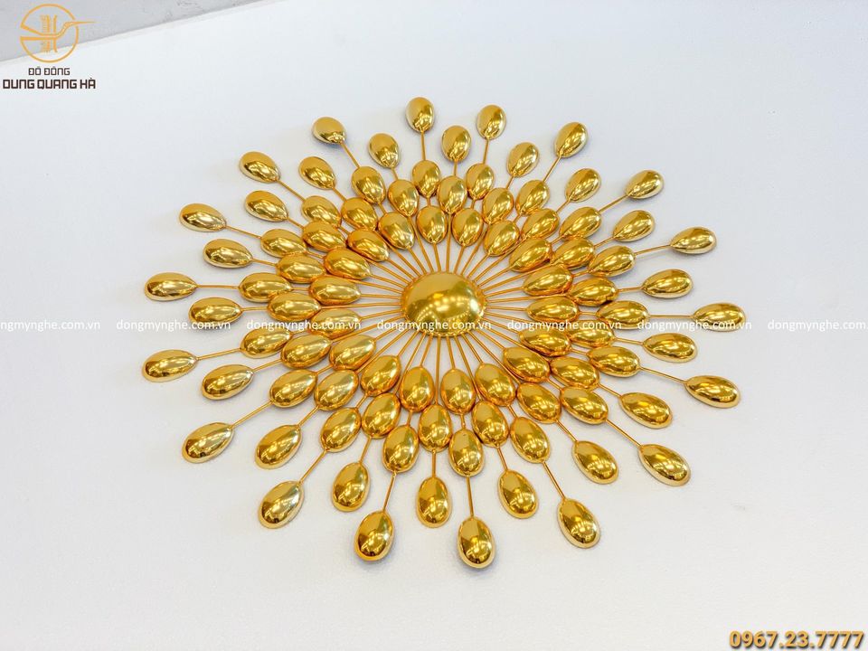 Tranh hạt mạ vàng đường kính 50cm hàng đặt độc đáo, ấn tượng