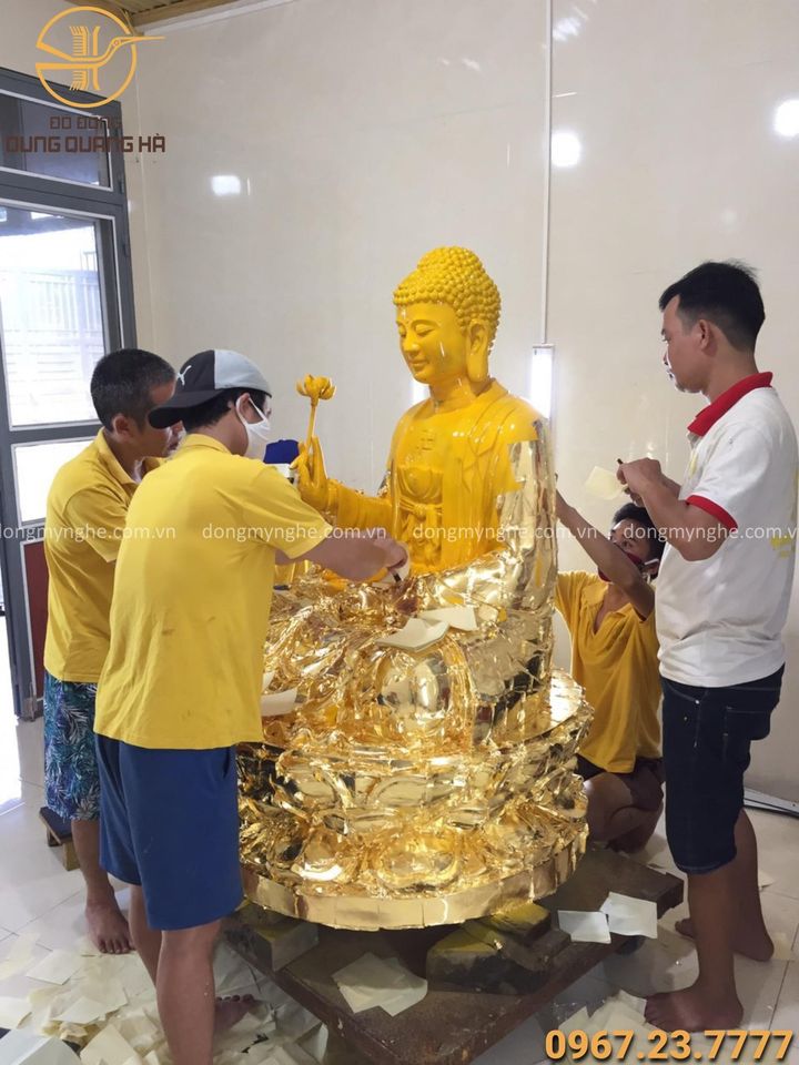 Dịch vụ thếp vàng tượng Phật tại xưởng cao cấp, chất lượng