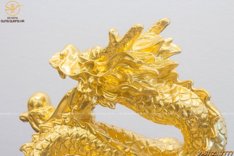 Tượng rồng dát vàng cao 40cm dài 32cm - Linh vật ý nghĩa