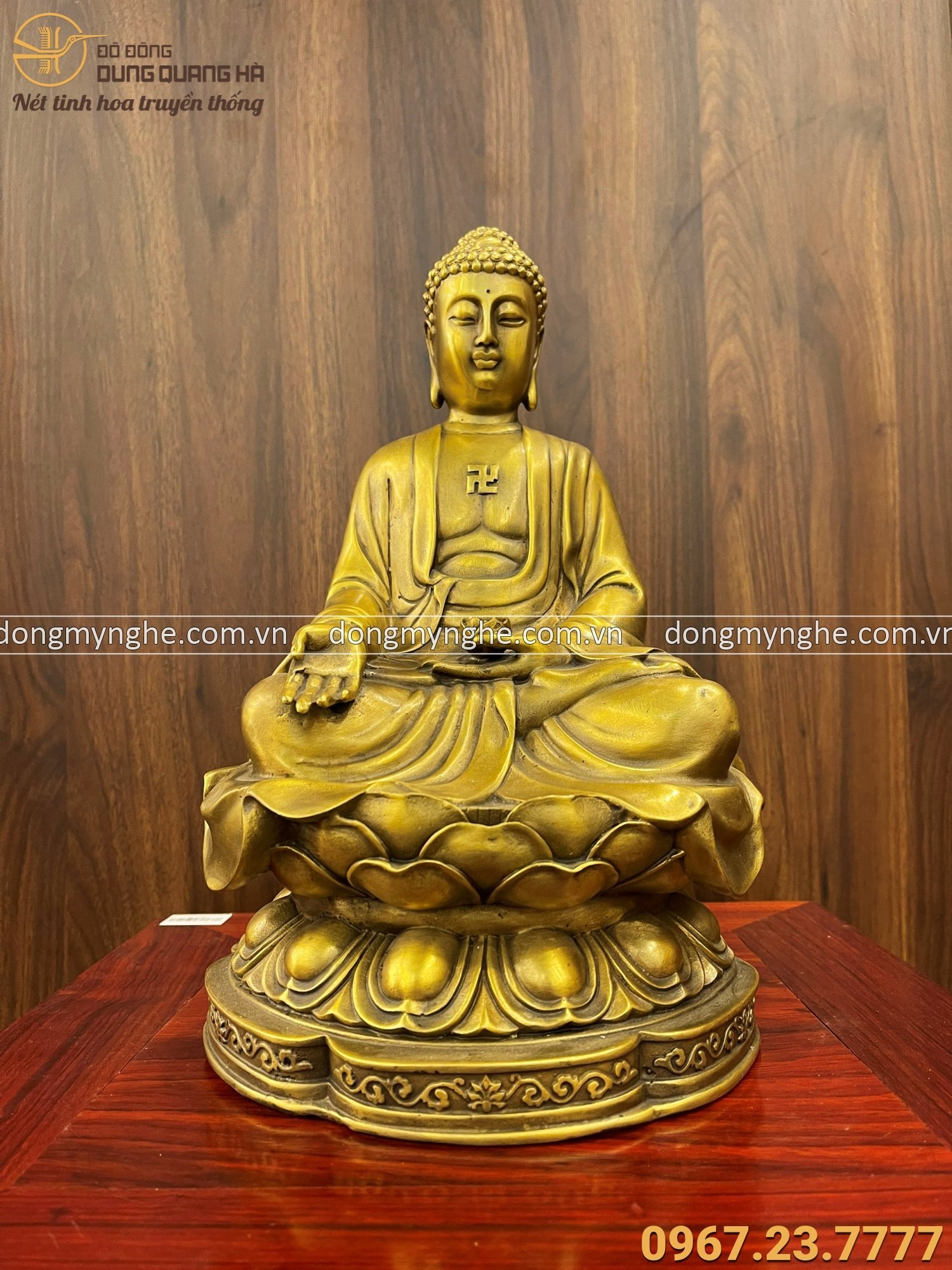 Tượng Phật Adida kết thủ ấn kích thước 32x21x19cm nặng 2,5kg