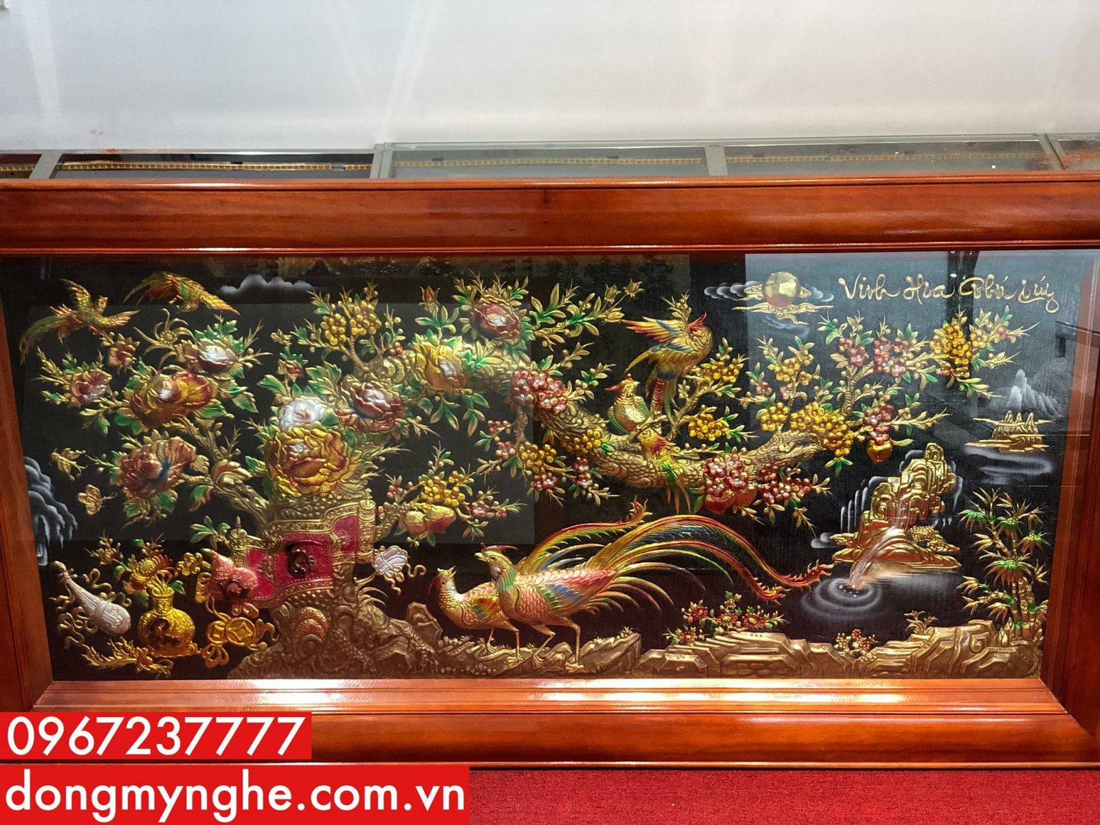 Bức tranh đồng Vinh Hoa Phú Quý cực đẹp tại Đúc Đồng Quang Hà
