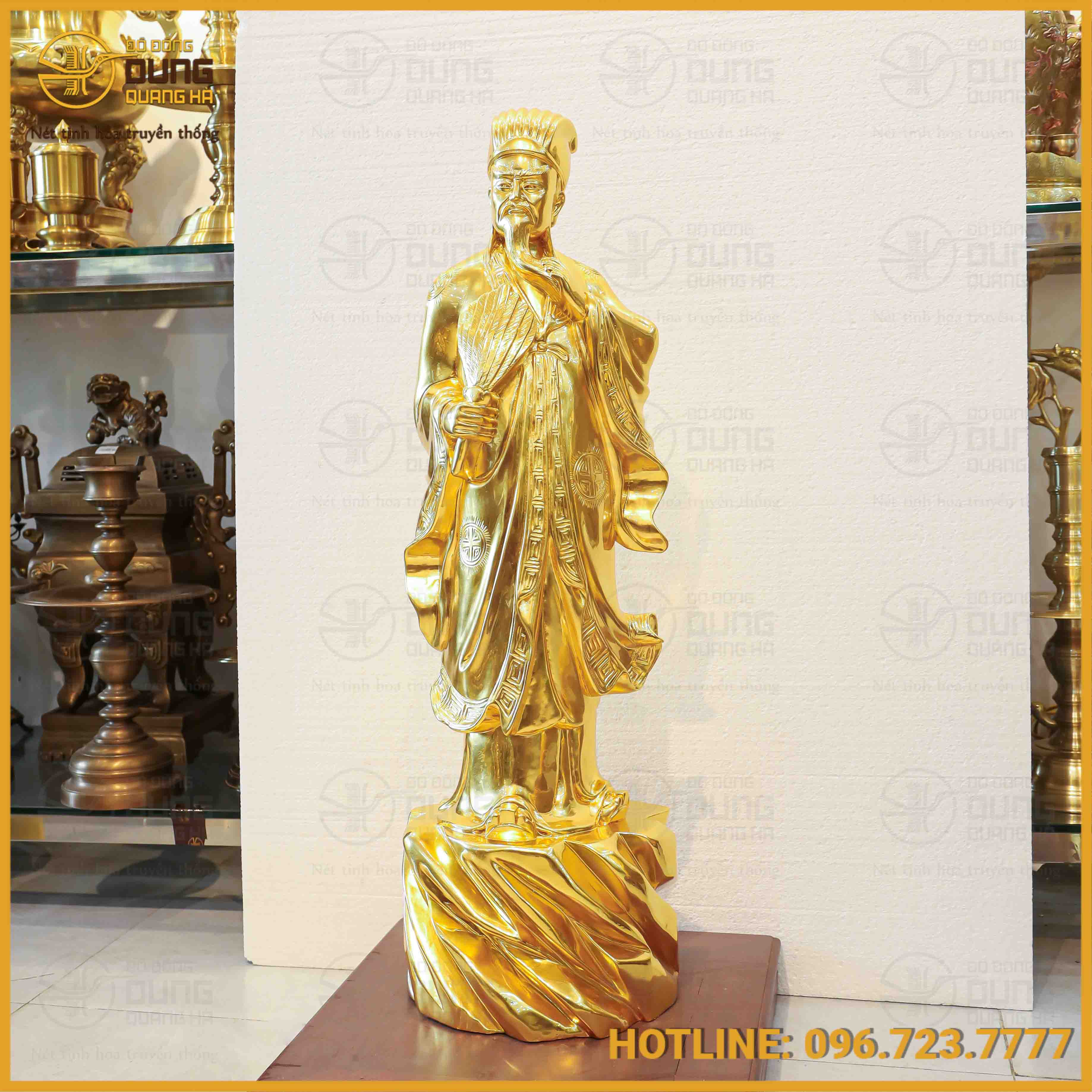 Dịch vụ dát vàng tượng gỗ cho khách hàng