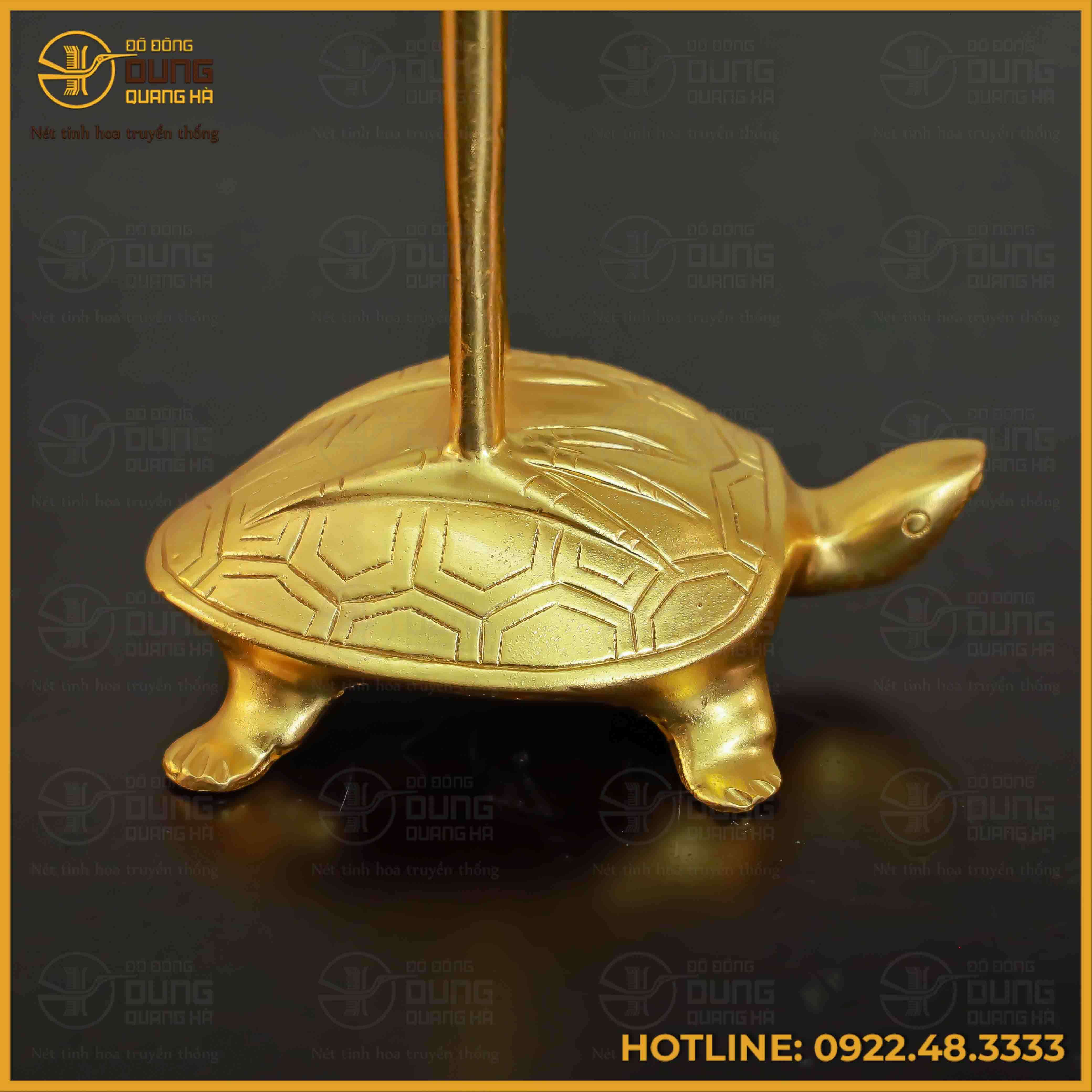 Đôi hạc đồng đỏ dát vàng cao 60cm