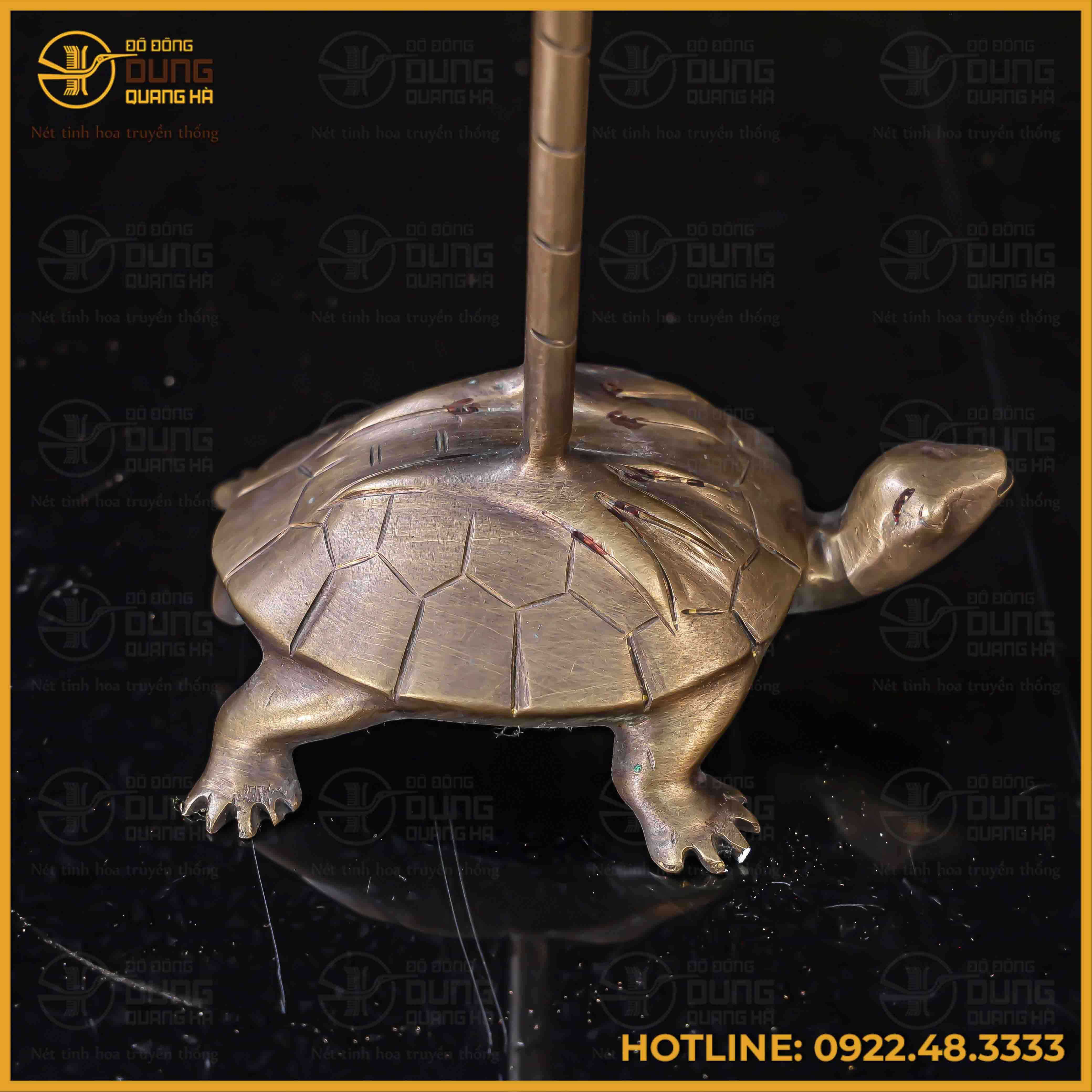 Hạc thờ đồng vàng hun cao 60cm